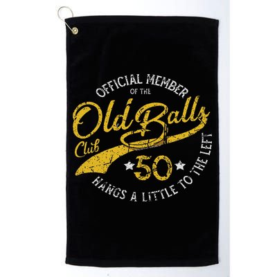Old Balls Club 50th For 's Over The Hill Birthday Golf Towel
