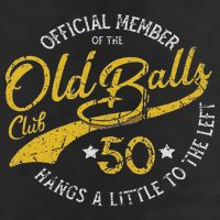 Old Balls Club 50th For 's Over The Hill Birthday Golf Towel