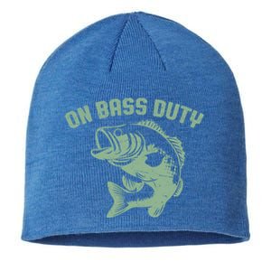 On Bass Duty Bass Fishing Meaningful Gift Sustainable Beanie