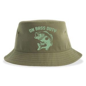 On Bass Duty Bass Fishing Meaningful Gift Sustainable Bucket Hat