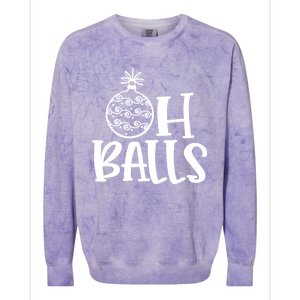 Oh Balls Decorative Xmas Balls Ornaments Christmas Vibe Gift Colorblast Crewneck Sweatshirt