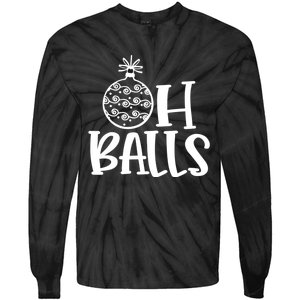 Oh Balls Decorative Xmas Balls Ornaments Christmas Vibe Gift Tie-Dye Long Sleeve Shirt