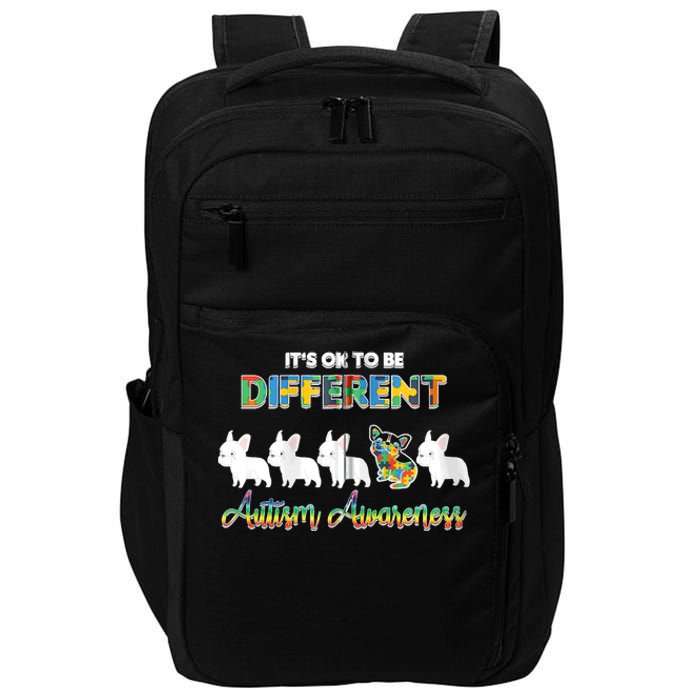 Ok Be Different Dog Puppy Puzzle Autism Awareness Autistic Zip Hoodie Impact Tech Backpack