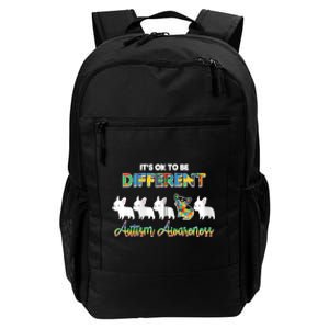 Ok Be Different Dog Puppy Puzzle Autism Awareness Autistic Zip Hoodie Daily Commute Backpack