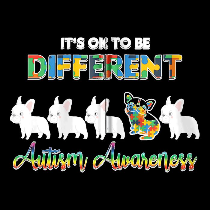 Ok Be Different Dog Puppy Puzzle Autism Awareness Autistic Zip Hoodie Flatbill Hat