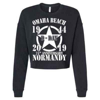 Omaha Beach Dgiftday 75th Anniversary Second World War Us Star Gift Cropped Pullover Crew