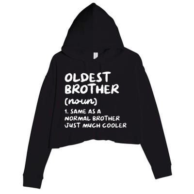 Oldest Brother Definition Crop Fleece Hoodie