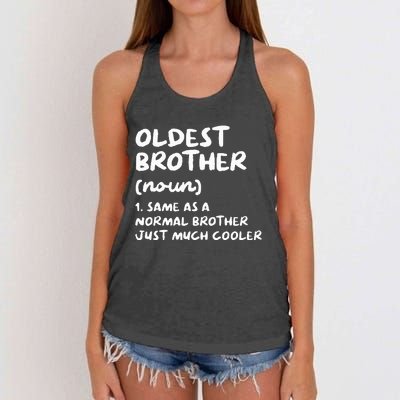 Oldest Brother Definition Women's Knotted Racerback Tank