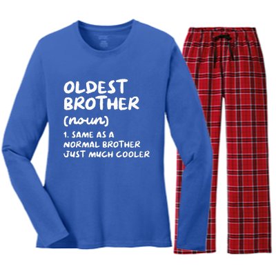 Oldest Brother Definition Women's Long Sleeve Flannel Pajama Set 