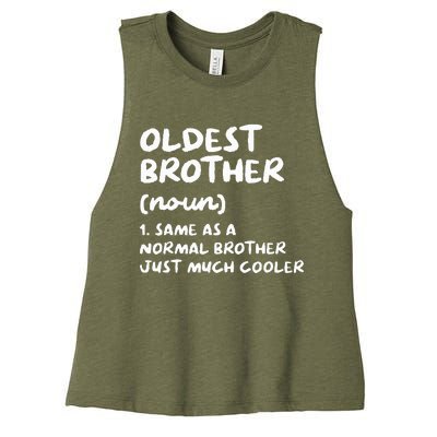 Oldest Brother Definition Women's Racerback Cropped Tank