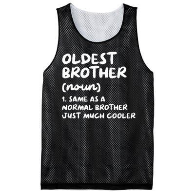 Oldest Brother Definition Funny Mesh Reversible Basketball Jersey Tank