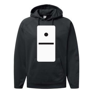 One Blank Dominoes Halloween Costume 10 Domino Game Performance Fleece Hoodie