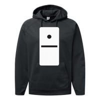 One Blank Dominoes Halloween Costume 10 Domino Game Performance Fleece Hoodie