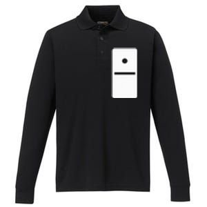 One Blank Dominoes Halloween Costume 10 Domino Game Performance Long Sleeve Polo