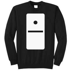 One Blank Dominoes Halloween Costume 10 Domino Game Sweatshirt