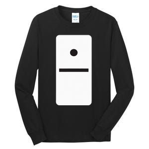 One Blank Dominoes Halloween Costume 10 Domino Game Tall Long Sleeve T-Shirt