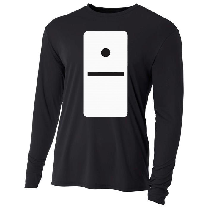 One Blank Dominoes Halloween Costume 10 Domino Game Cooling Performance Long Sleeve Crew