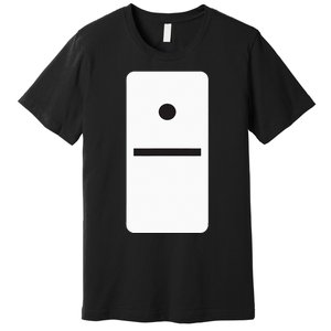 One Blank Dominoes Halloween Costume 10 Domino Game Premium T-Shirt