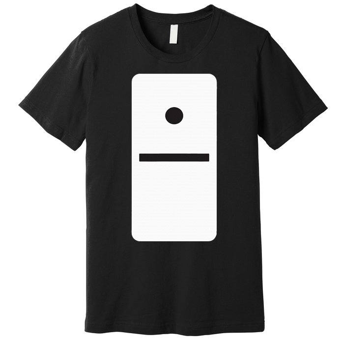 One Blank Dominoes Halloween Costume 10 Domino Game Premium T-Shirt