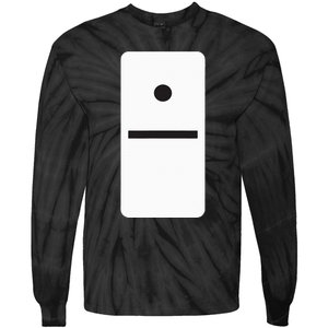 One Blank Dominoes Halloween Costume 10 Domino Game Tie-Dye Long Sleeve Shirt