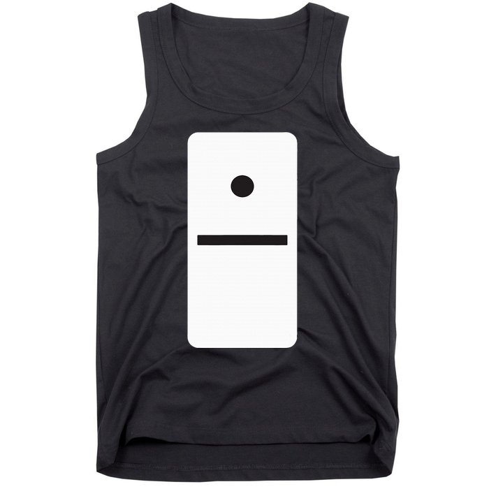 One Blank Dominoes Halloween Costume 10 Domino Game Tank Top