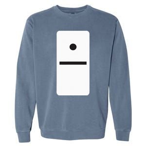 One Blank Dominoes Halloween Costume 10 Domino Game Garment-Dyed Sweatshirt