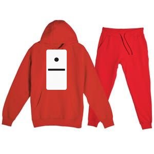 One Blank Dominoes Halloween Costume 10 Domino Game Premium Hooded Sweatsuit Set