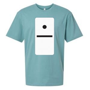 One Blank Dominoes Halloween Costume 10 Domino Game Sueded Cloud Jersey T-Shirt