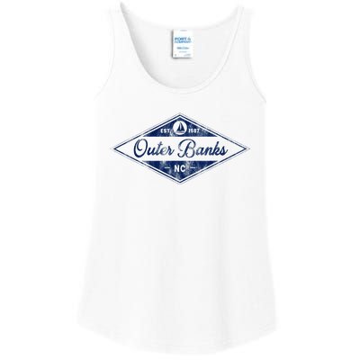 O.U.T.E.R B.A.N.K.S Est 1587 Obx North Carolina Nc Boating Ladies Essential Tank