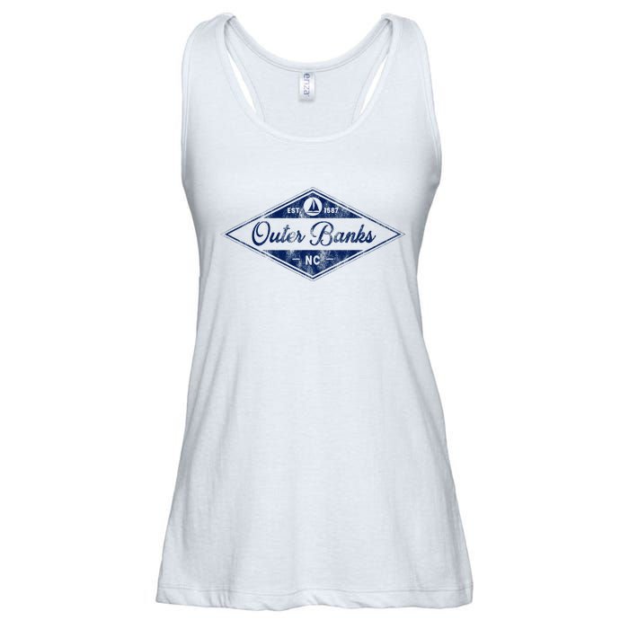 O.U.T.E.R B.A.N.K.S Est 1587 Obx North Carolina Nc Boating Ladies Essential Flowy Tank