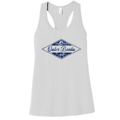 O.U.T.E.R B.A.N.K.S Est 1587 Obx North Carolina Nc Boating Women's Racerback Tank