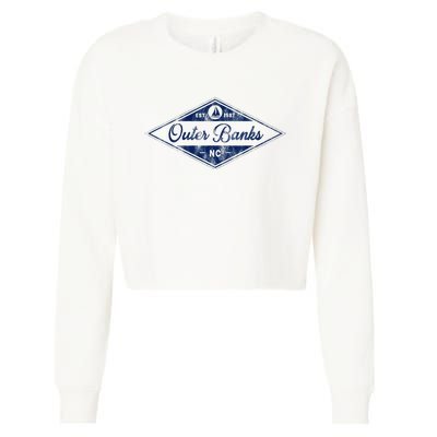 O.U.T.E.R B.A.N.K.S Est 1587 Obx North Carolina Nc Boating Cropped Pullover Crew