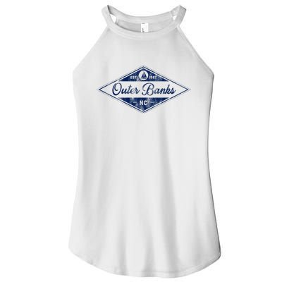 O.U.T.E.R B.A.N.K.S Est 1587 Obx North Carolina Nc Boating Women's Perfect Tri Rocker Tank