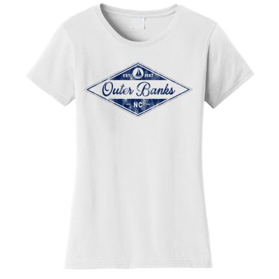 O.U.T.E.R B.A.N.K.S Est 1587 Obx North Carolina Nc Boating Women's T-Shirt