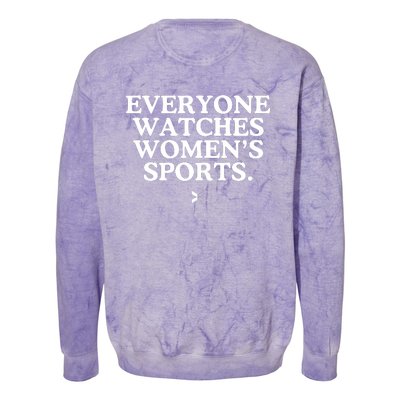 (On Back) Everyone Watches Women Sport Colorblast Crewneck Sweatshirt