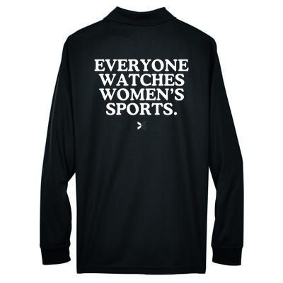 (On Back) Everyone Watches Women Sport Performance Long Sleeve Polo