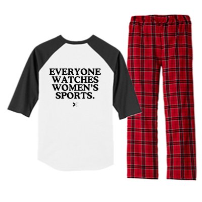 (On Back) Everyone Watches Women Sport Raglan Sleeve Pajama Set