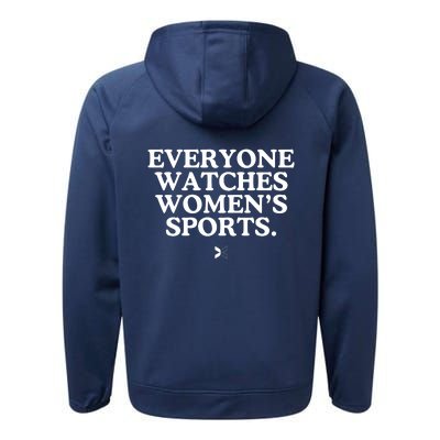 (On Back) Everyone Watches Women Sport Performance Fleece Hoodie