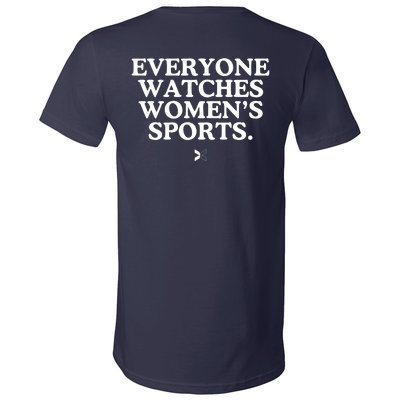 (On Back) Everyone Watches Women Sport V-Neck T-Shirt