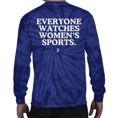 (On Back) Everyone Watches Women Sport Tie-Dye Long Sleeve Shirt