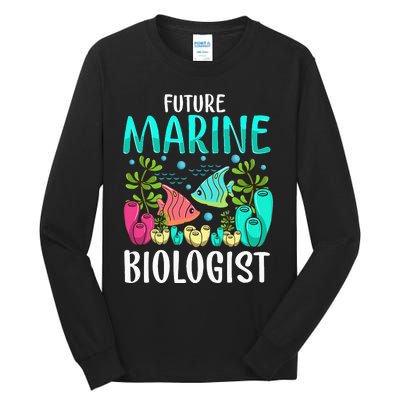 Ocean Biology Funny Children Future Marine Biologist Tall Long Sleeve T-Shirt