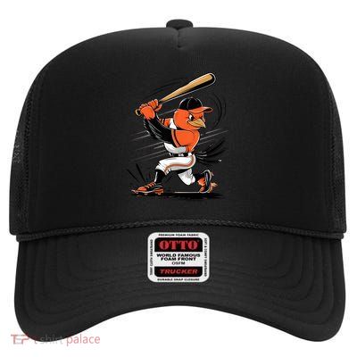 Orioles Bird For Orioles lovers Men Women Kids High Crown Mesh Back Trucker Hat
