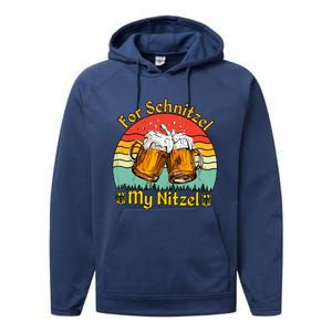 Oktoberfest Beer Festival For Schnitzel My Nitzel Performance Fleece Hoodie