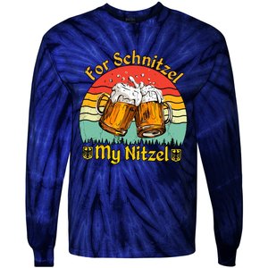 Oktoberfest Beer Festival For Schnitzel My Nitzel Tie-Dye Long Sleeve Shirt