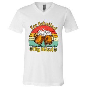 Oktoberfest Beer Festival For Schnitzel My Nitzel V-Neck T-Shirt