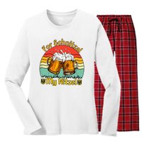 Oktoberfest Beer Festival For Schnitzel My Nitzel Women's Long Sleeve Flannel Pajama Set 