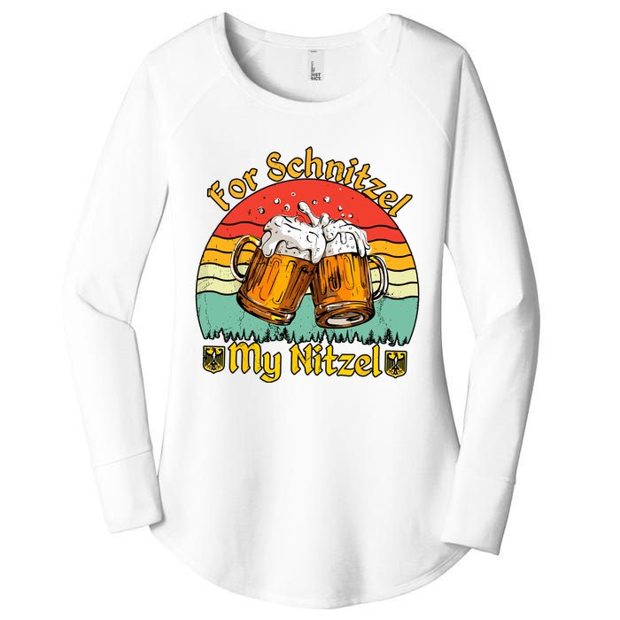 Oktoberfest Beer Festival For Schnitzel My Nitzel Women's Perfect Tri Tunic Long Sleeve Shirt