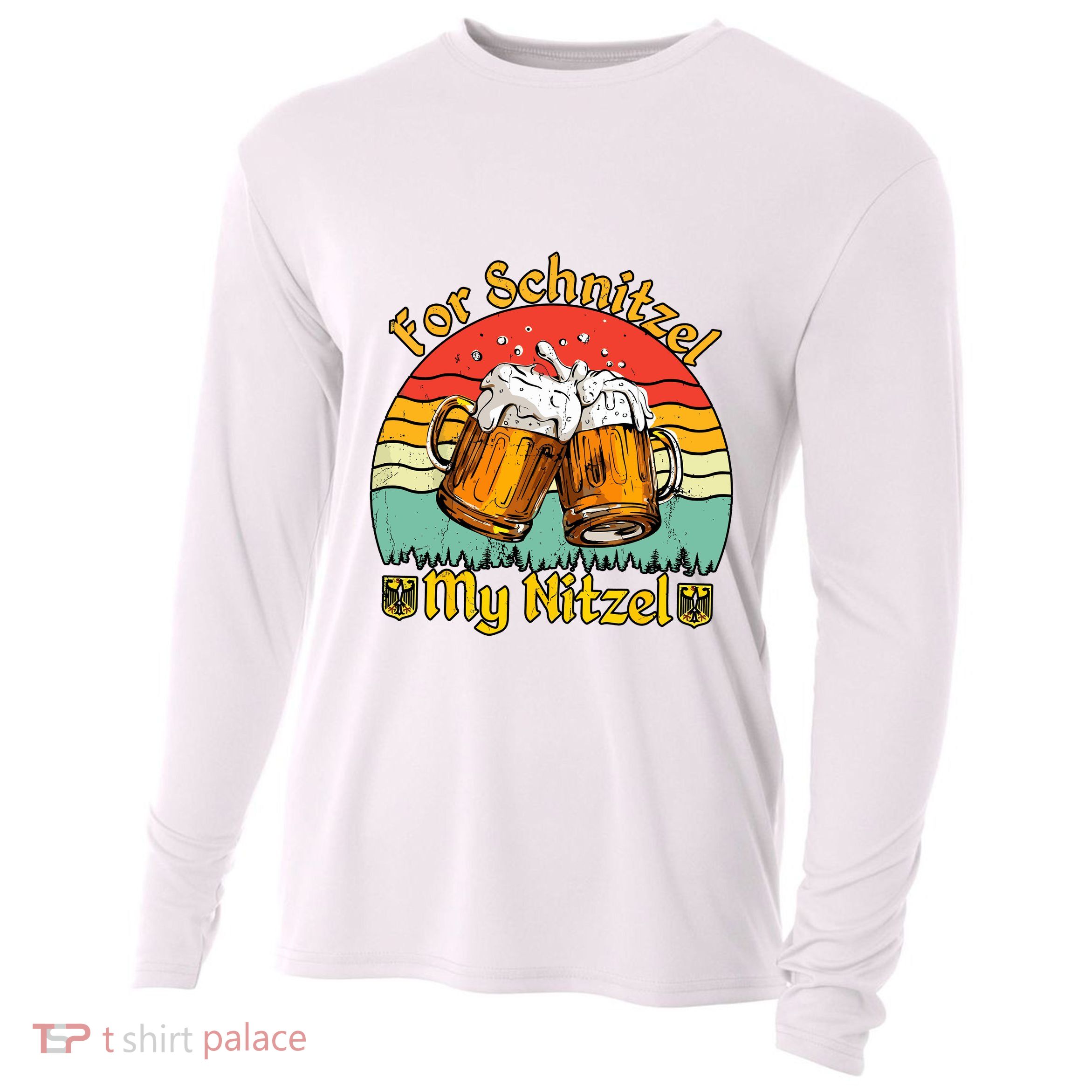 Oktoberfest Beer Festival For Schnitzel My Nitzel Cooling Performance Long Sleeve Crew