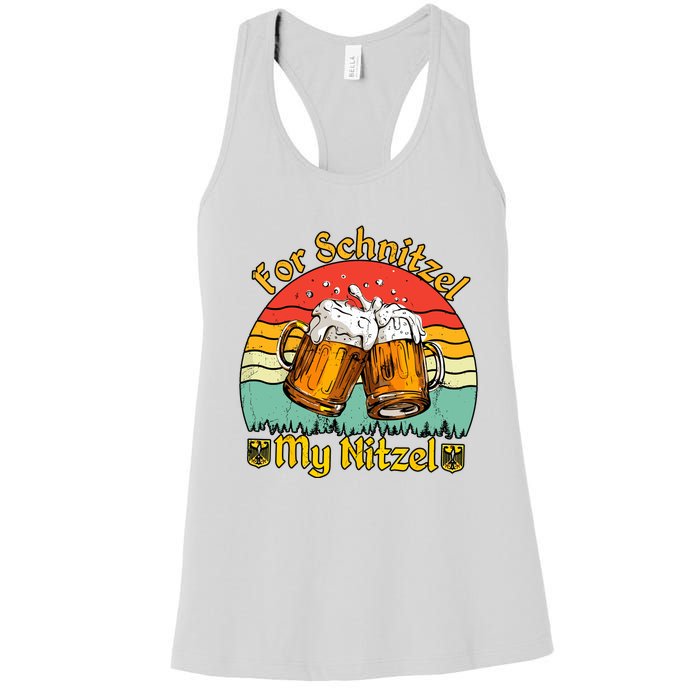 Oktoberfest Beer Festival For Schnitzel My Nitzel Women's Racerback Tank