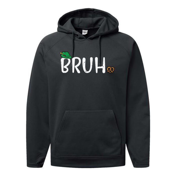 Oktoberfest Bruh Fun German Bavarian Festival Performance Fleece Hoodie